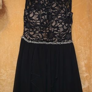 Pretty Sparkly Black Gown. Fancy Dinner Dress.